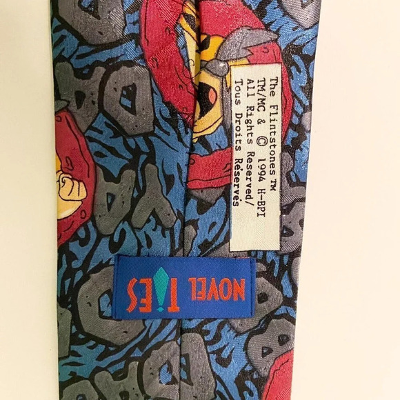 Vintage 1994 The Flintstones Mens Tie Novel  Ties Polyester Collectible Fred - Picture 6 of 9